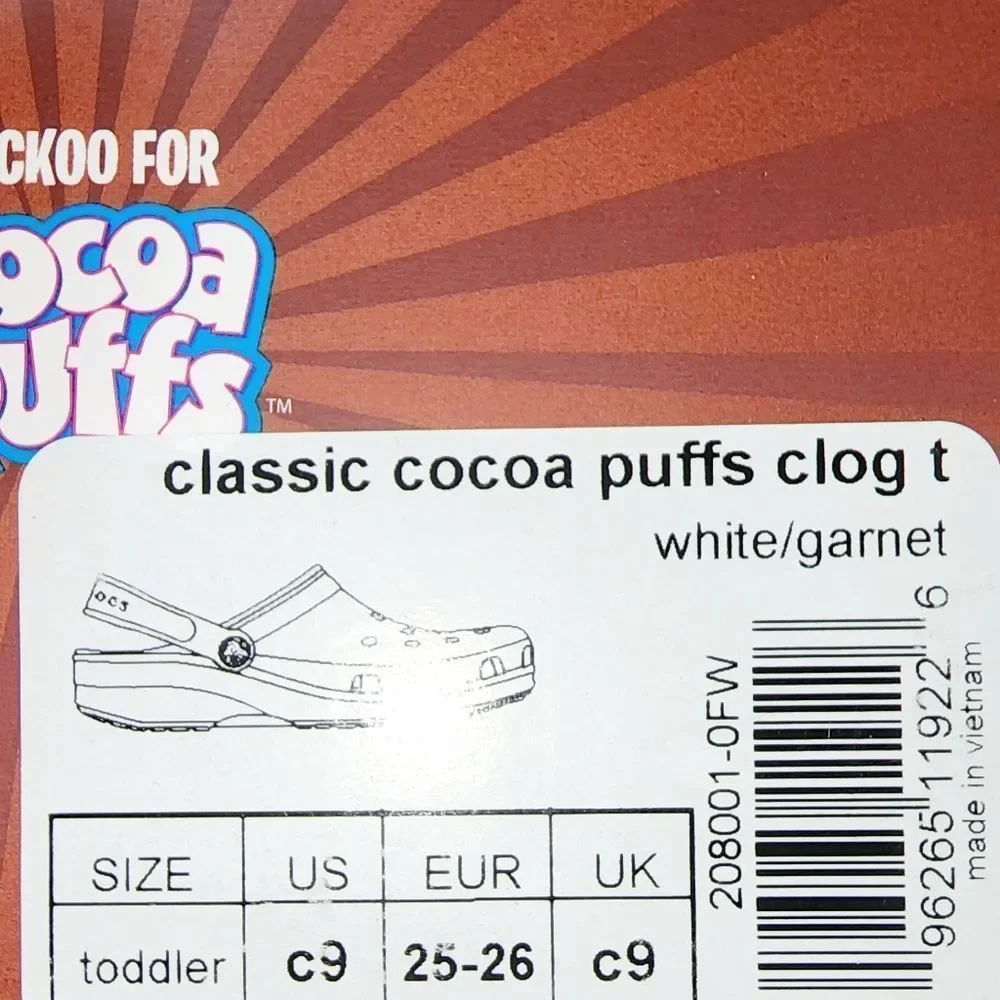 Limited Edition! Sold out!!! Cocoa Puff Crocs in original box! NWT - Picture 5 of 5